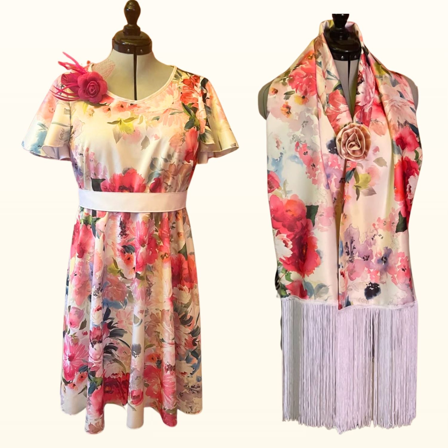 Vestido floral & Fular